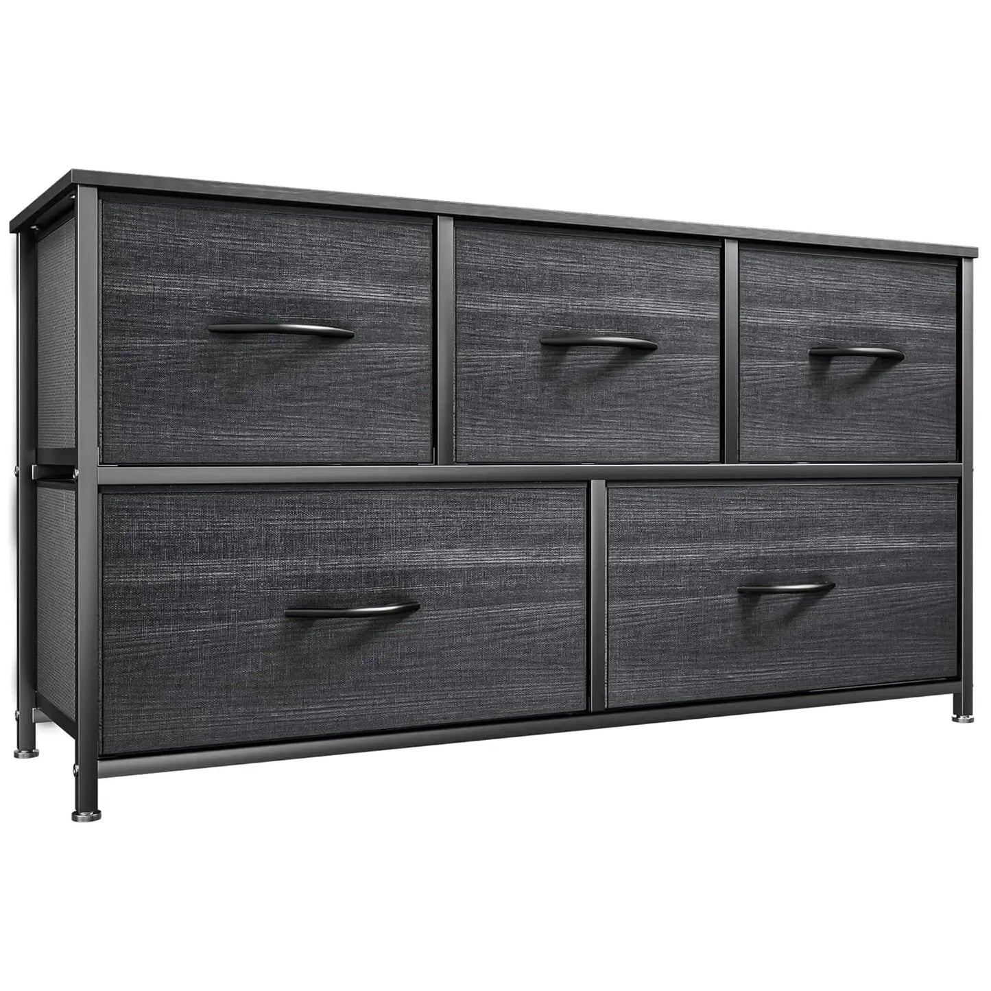 Fabric Storage Tower Dresser - 5-Drawer Indoor Cupboard Cabinet, Closet Organization & Storage Organization Solution for Bedroom