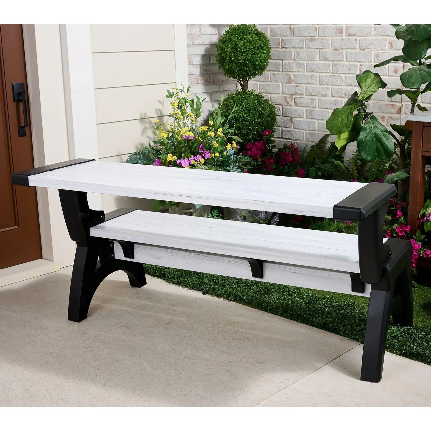 Convert-a-Bench Gen II XL Designer Series Bench-to-Table  Modern Outdoor Patio Furniture Stool Chairs