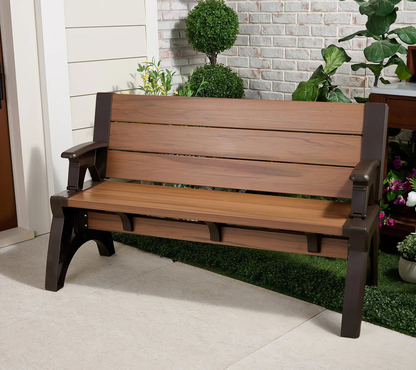 Convert-a-Bench Gen II XL Designer Series Bench-to-Table  Modern Outdoor Patio Furniture Stool Chairs