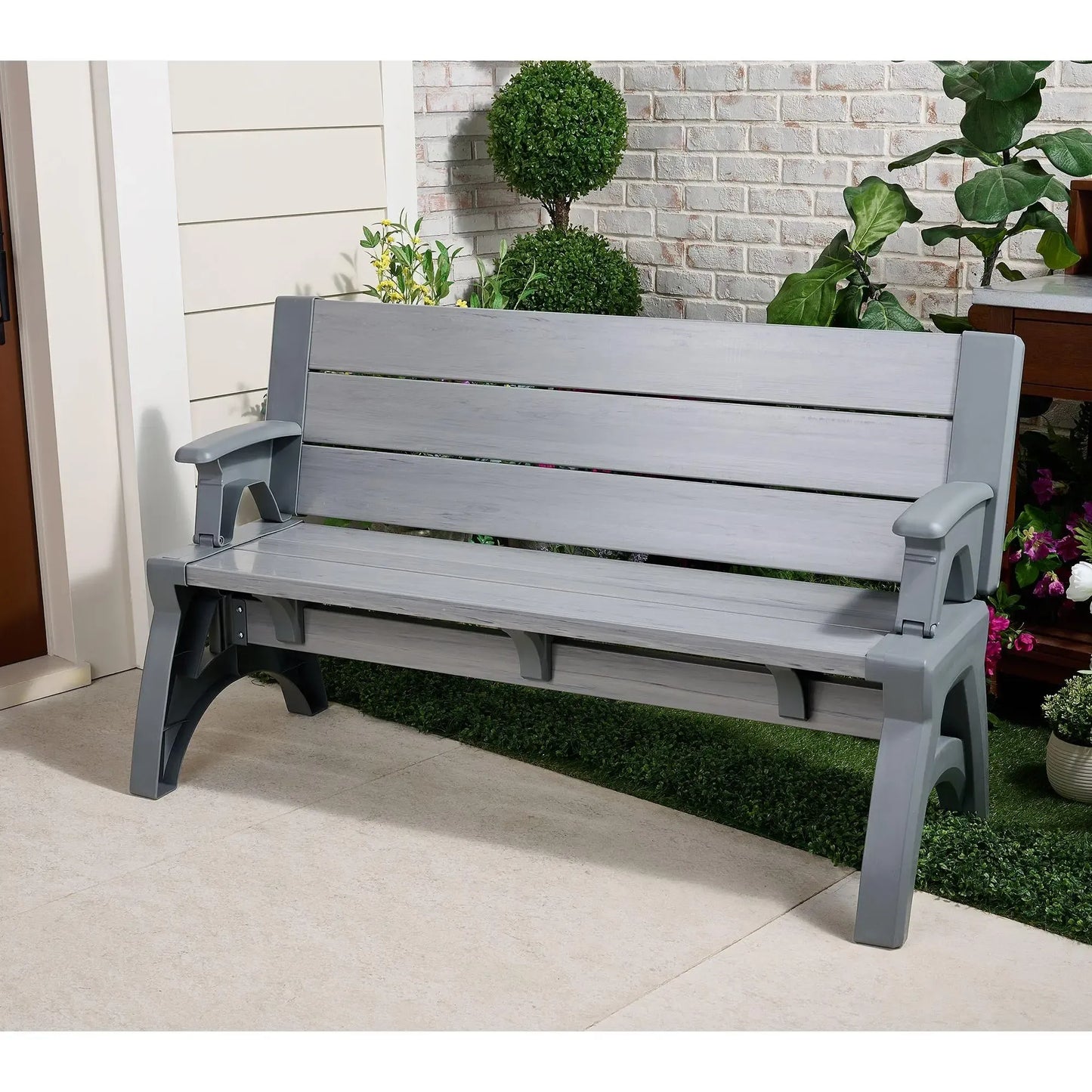 Convert-a-Bench Gen II XL Designer Series Bench-to-Table  Modern Outdoor Patio Furniture Stool Chairs
