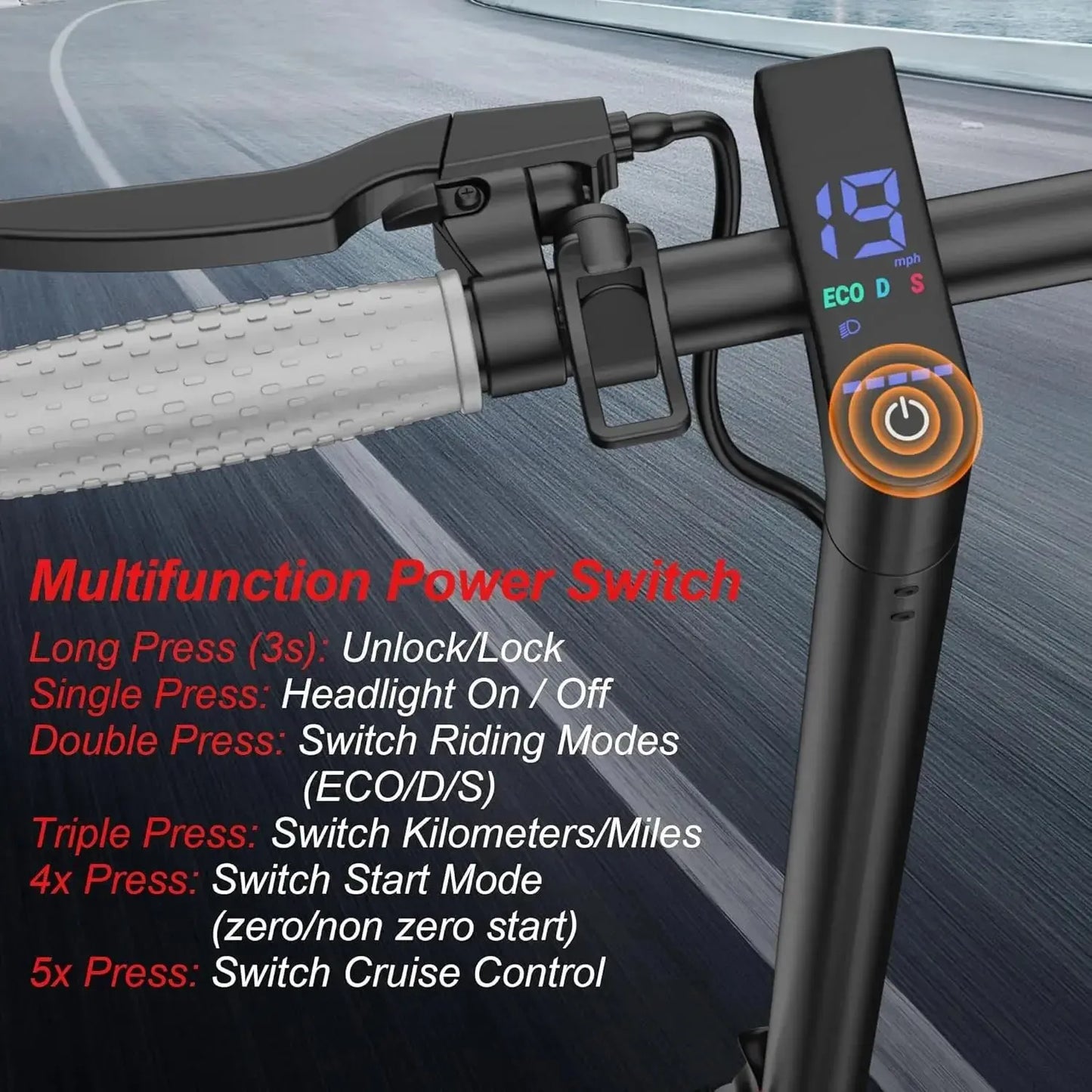 Electric Scooter 350W Motor,19 MPH Max Speed,12 Miles Range,8.5'' Foldable Scooter for Adults with APP,Foldable Commuter Scooter
