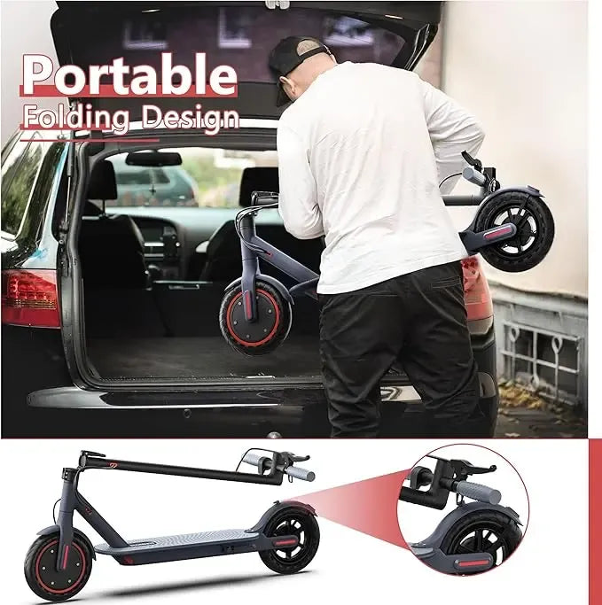 Electric Scooter 350W Motor,19 MPH Max Speed,12 Miles Range,8.5'' Foldable Scooter for Adults with APP,Foldable Commuter Scooter